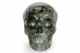 Realistic, Polished Labradorite Skull - Madagascar #381954-1